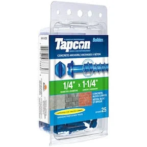 BX51036: TAPCON 1/4 X 1-1/4 HX
25PC - Kilrich Building Centres