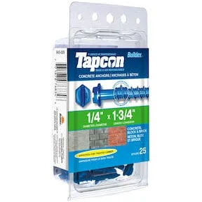BX51042: TAPCON 1/4 X 1-3/4 HX
25PC - Kilrich Building Centres