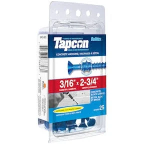 BX51090: TAPCON 3/16 X 2-3/4 PH
25PC - Kilrich Building Centres