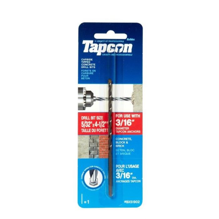 51902: TAPCON 2/32" X 4-1/4"
DRILLBIT - Kilrich Building Centres