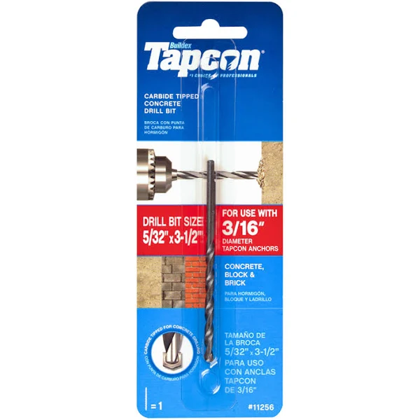 51910: TAPCON 5/32" X 3-1/2"
DRILLBIT - Kilrich Building Centres