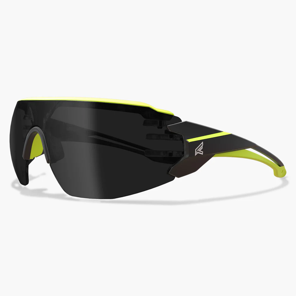 Taven - Black frame with Hi-Vis
Yellow TPR / Vapor Shield Smoke
Lenses - Kilrich Building Centres