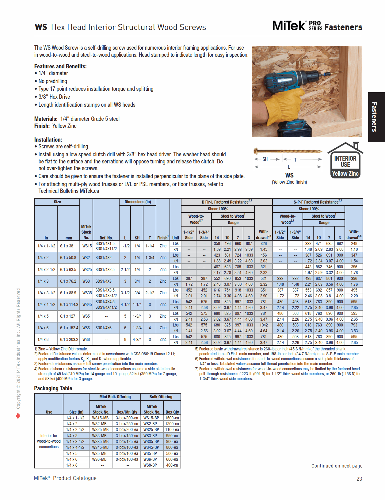 Main 2 - USP 3" SDS  EXTERIOR GRADE
STRUCTURAL SCREWS 25 PACK -
