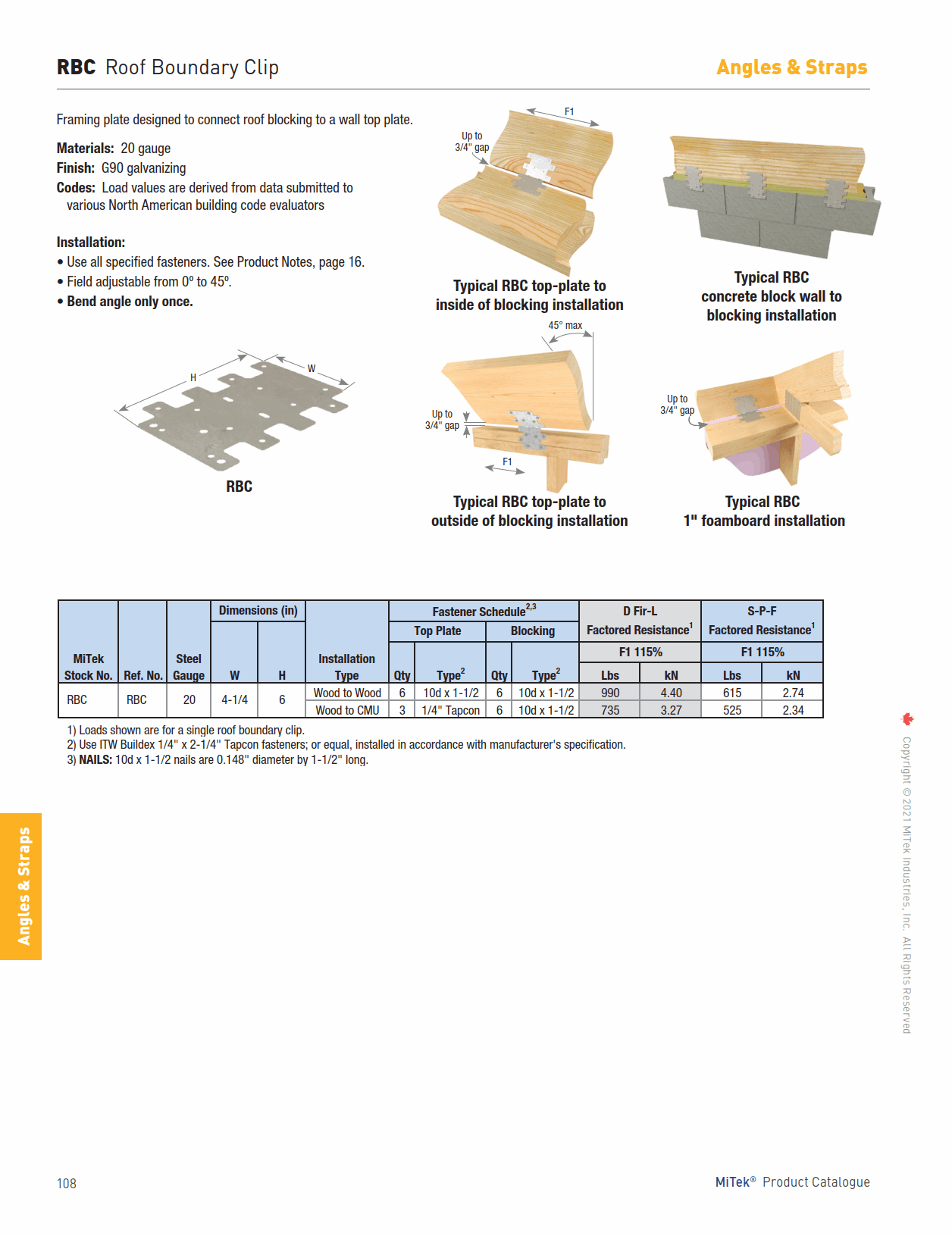 Main 2 - ROOF BOUNDARY CLIP -
