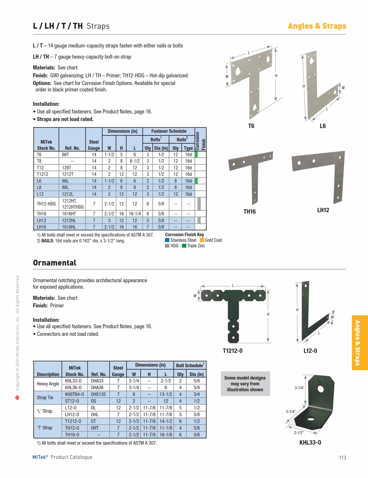 Main 2 - 12" x 8" T12 T-STRAP (20 PER BOX) -