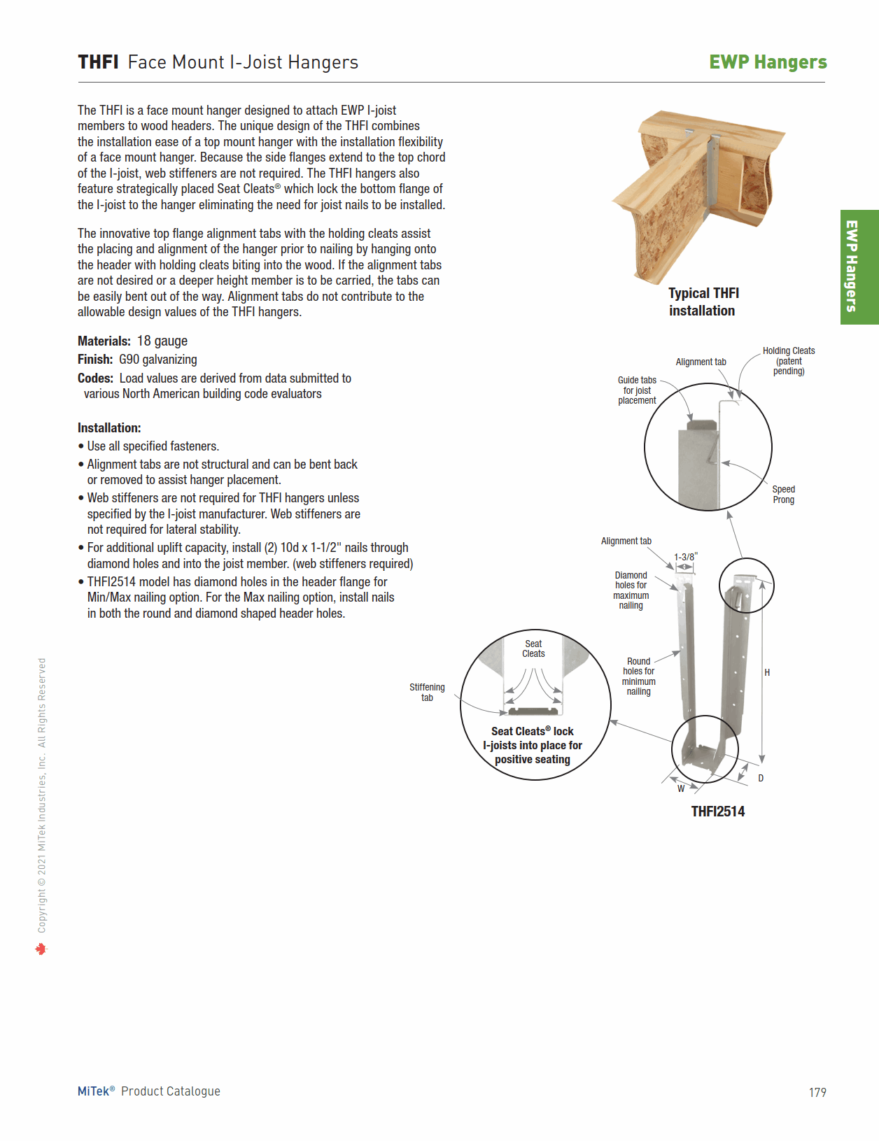 Main 2 - Face Mount I-Joist Hgr 2-1/2" x
11-7/8" IUS2.56/11.88 -