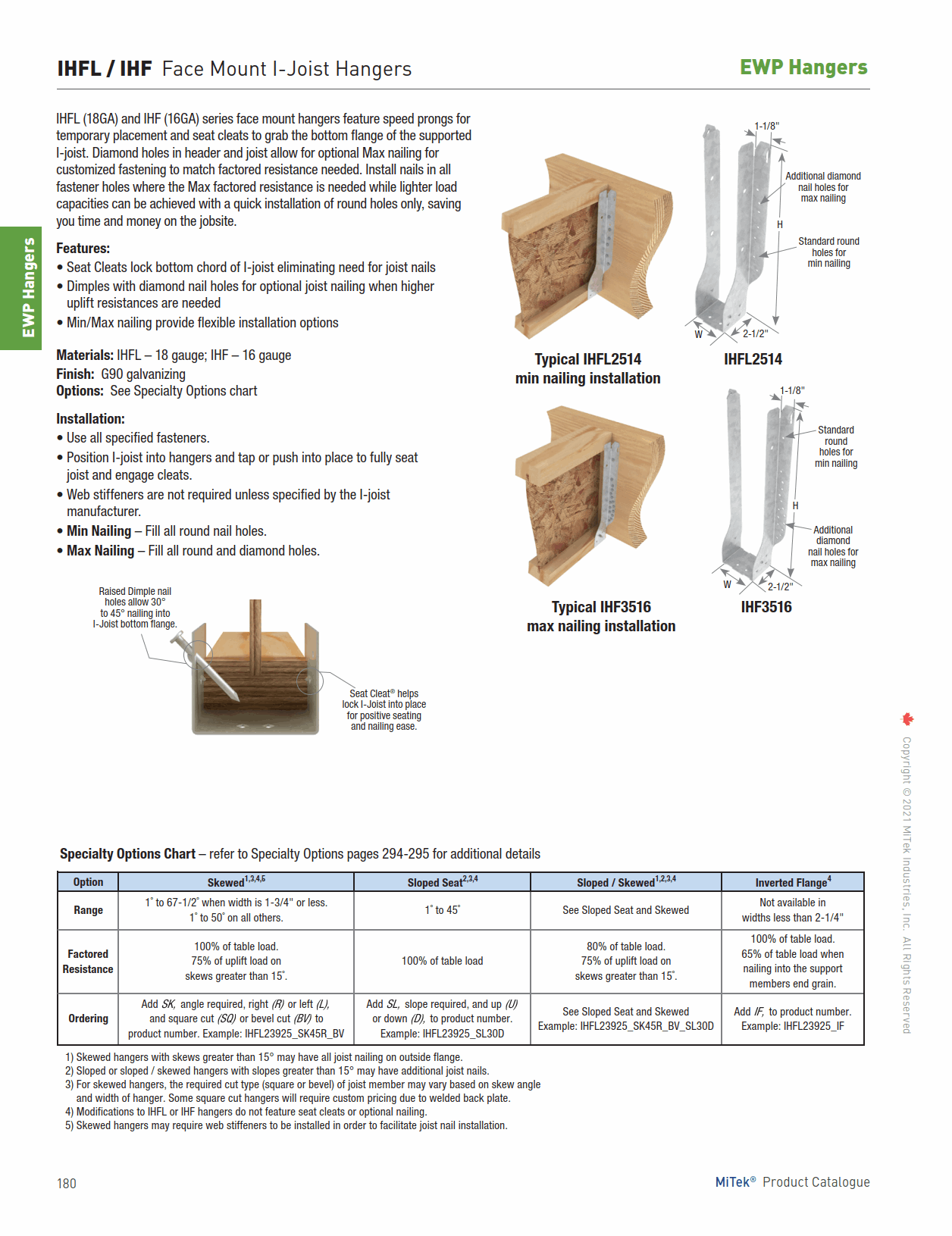 Main 2 - FACE MOUNT I-JOIST HANGER - IUS3.56/14 (THF35140) -