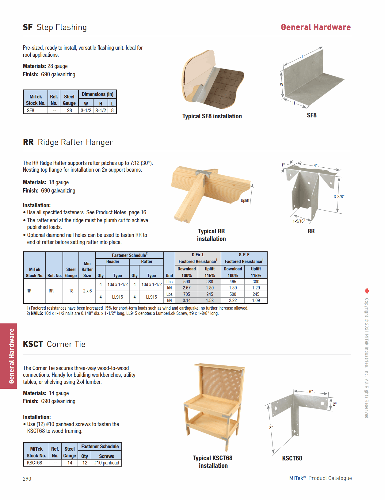 Main 2 - 4"x4"x9" 30ga Galv STEP FLASHING
150 per bx -